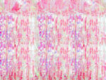  Partyfüggöny, rózsaszín irizáló, 100x200cm (CRT3I-017R)