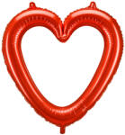  Szív alakú fólia lufi, 86x83, 5 cm, piros (FB207P-007)