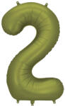  2'' számú fólia lufi, 86 cm, olíva (FB1S-2-097)