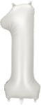  1'' számú fóliás léggömb, 86 cm, ezüst (FB1S-1-018)