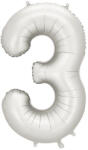 3'' számú fólia lufi, 86 cm, ezüst (FB1S-3-018)