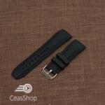 Curea silicon neagra capat curbat 22mm-49205 - ceas-shop - 36,00 RON