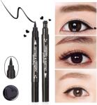 Flippy Tus Lichid pentru Ochi, Flippy, 2 Capete, Eyeliner si Stampila Inima, Pentru Ochi si Corp, 50 g, Rezistent la Apa, 12.7 x 3 cm, Negru (teo-124972)