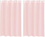 vidaXL 2 db világos rózsaszínű fátyolfüggönyök rojtokkal 140x175 cm 4102084 (4102084)