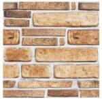 Flippy 10 db 3D tapétalap készlet, Flippy, 30 x 30 cm, PVC, Kő típusú, Fedett felület 0, 9 nm, Öntapadó, Bézs (131404)