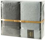  Törülközőkészlet 2 db 2x70x140 ezüst acél 550 g/m2 frottír ajándékkészlet 23