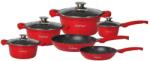 Cheffinger 10 részes tapadásmentes bevonatú edénykészlet Red (CF-DA1010Red)