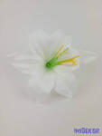  Liliom selyemvirág fej 11 cm - Fehér