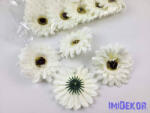  Gerbera selyemvirág fej 9, 5 cm - Krém