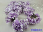  Hortenzia selyemvirág fej dús 54v. 17 cm - Lilás Átmenetes