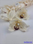  Cymbidium orchidea selyem fej D10 cm - Krém