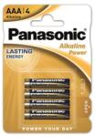 Panasonic Elem, AAA mikro, 4 db, PANASONIC "Alkaline power (PEBAAA4) - fiorex