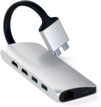 Satechi ST-TCDMMAS dokkoló állomás és port replikátor USB 3.2 Gen 1 (3.1 Gen 1) Type-C Ezüst (ST-TCDMMASM)