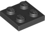 LEGO® Fekete LEGO Lap 2 x 2 (302226)