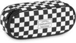 Zagatto Többfunkciós tolltartó, Zagatto®, fekete-fehér, eredeti sakktábla minta, 1 rekeszes, dupla cipzár, vízálló, nejlon/poliészter, 22x9x7 cm, ZG852 (ZG852)