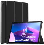 Gigapack tabletvédő álló, bőr hatású, aktív flip, oldalra nyíló, trifold, asztali tartó, fekete, kompatibilis: Lenovo Tab M10, TB-328 (TORS133794)