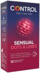CONTROL Control - Sensual Dots Lines Bordázott és Pontozott óvszer (12 Db) (d-223197)