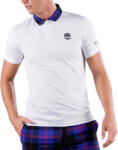 Hydrogen Tricouri polo bărbați Hydrogen Tartan Zipped Tech - white/purple/black (T00518-E82)