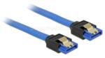 Delock SATA-kábel, 6 Gb/s, hüvely, egyenes > SATA hüvely, egyenes, 50 cm, kék aranyszínu kapcsokkal (DL84979) (DL84979)