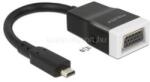 Delock Adapter HDMI-micro D dugó > VGA hüvely audióval (DL65589) (DL65589)