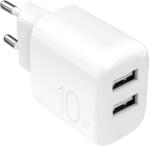 PURO PROLITE 10W 2x USB-A fali töltő adapter - Fehér
