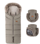 PETITEMARS PETITE&MARS Téli szett Arctic 4in1 bundazsák + kézmelegítő kesztyű babakocsira Furry Mocha Mousse