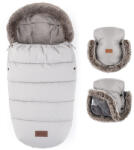 PETITEMARS PETITE&MARS Téli szett Comfy 4in1 bundazsák + kézmelegítő kesztyű babakocsira Furry Champagne Shower