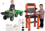 Smoby Set bancă de lucru Black+Decker Smoby cu 79 de accesorii cu 79 de accesorii şi tractor cu pedale Claas Celtis și remorcă (SM360700-9) Set bricolaj copii