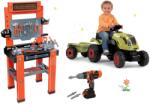 Smoby Set bancă de lucru Black+Decker Smoby tractor cu pedale şi maşină de găurit cu sunet (SM360700-1) Set bricolaj copii