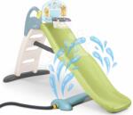 Smoby Set tobogan cu dublu val cu coș de baschetToboggan Life Smoby lungimea suprafeței de alunecare 200 cm cu apă și joc de apă pentru grădină (SM820405-57)