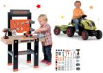 Smoby Set bancă de lucru Black&Decker Smoby cu maşină de găurit şi tractor Claas GM cu remorcă (SM360701-12) Set bricolaj copii