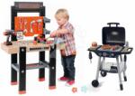 Smoby Set atelier de lucru Black&Decker Smoby cu maşină de găurit şi bucătărie Barbecue Grill pe roţi (SM360701-14) Set bricolaj copii