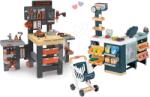 Smoby Set masă de lucru cu trei părți Black&Decker Mega Center și magazin Maxi Market Smoby cu sunete și lumini (SM360726-5) Set bricolaj copii