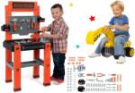 Smoby Set bancă de lucru Black+Decker Smoby cu 79 de accesorii şi excavator Maxi Power cu scaun (SM360700-6) Set bricolaj copii