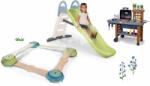 Smoby Set tobogan cu dublu val și pistă distractivă cu 4 cărări Toboggan Life Smoby lungimea suprafeței de alunecare 200 cm ș grătar pentru grădină cu apă curgătoare (SM820405-46)