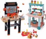 Smoby Set atelier de lucru Black+Decker Smoby electronic şi stand de îngheţată cu vafe și hamburgheri (SM360702-17) Set bricolaj copii