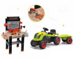 Smoby Set atelier de lucru Black+Decker Smoby şi tractor cu pedale Claas Farmer XL Broască (SM360702-13) Set bricolaj copii