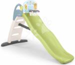 Smoby Set tobogan cu dublu val și coș baschetToboggan Life Smoby lungimea suprafeței de alunecare 200 cm cu apă (SM820405-58)