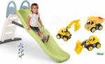 Smoby Set tobogan cu dublu val și 3 utilaje de lucru Toboggan Life Smoby lungimea suprafeței de alunecare 200 cm cu apă (SM820405-55)