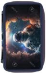 Herlitz Penar neechipat Herlitz 2 fermoare, dimensiune 20 x 4.5 x 13 cm, motiv Astronaut (400198299) Penar