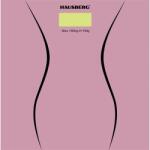 Hausberg HB-6003RZ üveg fürdőszobai mérleg rózsaszín (HB-6003RZ) - officedepot