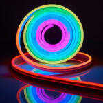 Rixme Bandă LED Neon Impermeabilă COB Flex RGBW 5V USB 10m IP67 Control de la Distanță Conexiune prin Aplicație Mobilă Rixme RGB-IC-10m (111512)
