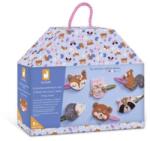 Janod Atelier Set creativ Fabricarea bijuteriilor Agrafe de păr Animale din pădure 6 buc în valiză (J09180)