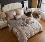  Luxus Hímzett Szatén Ágyneműgarnitúra - 220x200 cm, Bézs