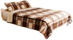  Merinó gyapjú szett - takaró 175x200 - 2 párna 50x60 - gyapjú lepedő - Kockás barna Rehabilitációs és melegítő termékek