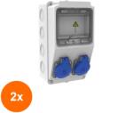 Bemis Set 2 x Cutie Distributie Bemis BH1-2202-0000, 2 Prize 1/16A 220V, IP44, Halogen Free (TIV-2xCB-BH122020000-BMS)