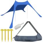 Trizand nyitott strand sátor/napernyő, 4, 5×4, 5×1, 6 m, UV-ellenálló, kék (00020982)