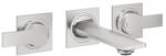 GROHE Spa Allure 3-lyukas mosdócsatelep 1/2", S-es méret, Super steel szín (GR-20189DC2)