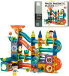 Mamido Kit construcție magnetică , pistă pentru bile128 de piese (S-1205) Jucarii de constructii magnetice