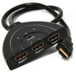 Doonjiey HDMI splitter, 1db HDMI apa -> 3db HDMI anya elosztó, 4K UHD, Doonjiey, fekete